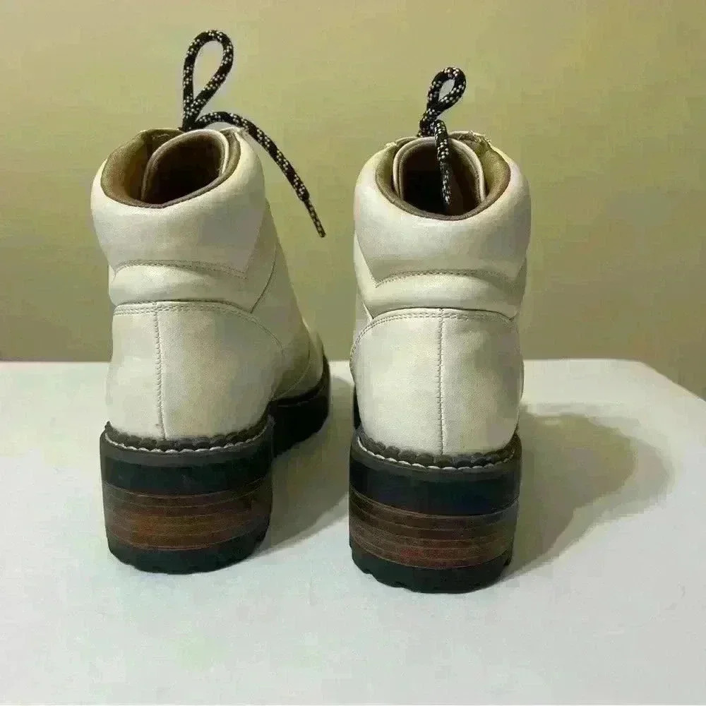 Universal Thread Womens Hiking Boots White Ankle Lace Up Size 6 outdoor travel - Picture 12 of 14